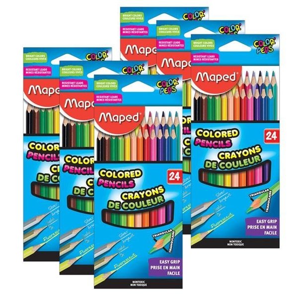 Maped Maped Helix USA MAP832046ZV-6 Triangular Colored Pencils - Pack of 6 MAP832046ZV-6
